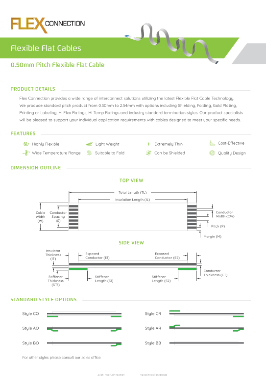 0.50mm Pitch Flexible Flat Cable thumbnail