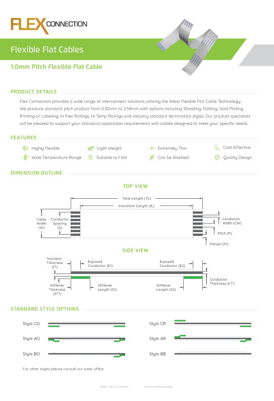 1.0mm Pitch Flexible Flat Cable thumbnail