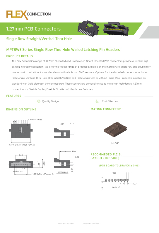 Single Row Straight/Vertical Thru Hole thumbnail