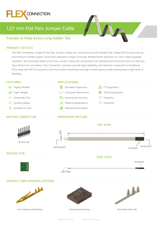 Female to Male Extra Long Solder Tab thumbnail