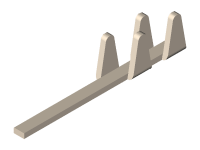 Short Male Solder Tab