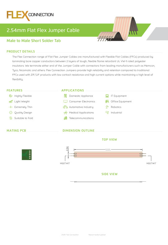Male to Male Short Solder Tab thumbnail