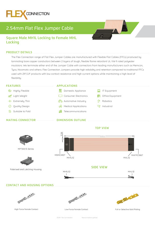Square Male MH1L Locking to Female MHL Locking thumbnail